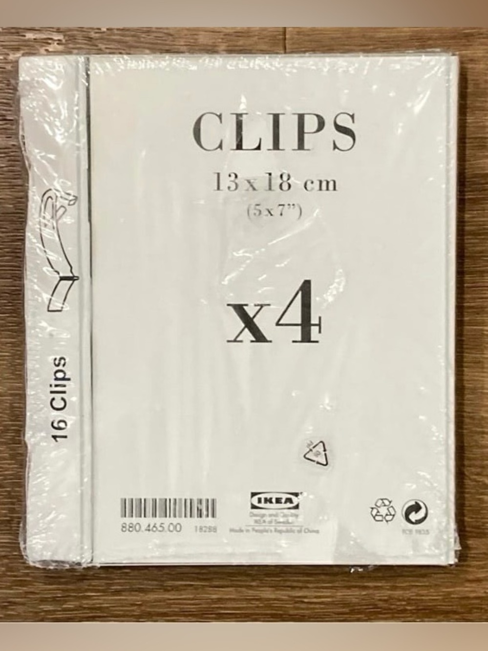 IKEA Clips Set of 4 Borderless Glass Photo Frames Size 5x7 New Sealed